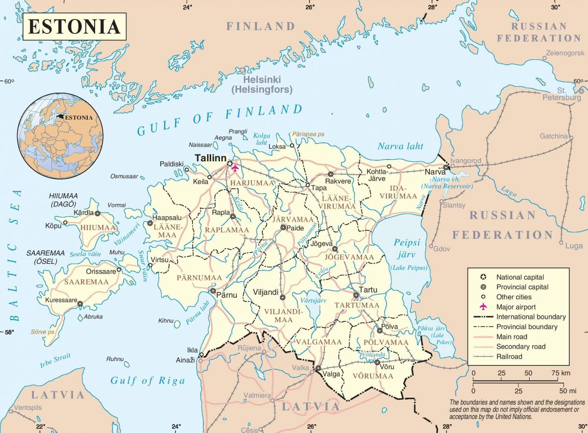 Estland Karte