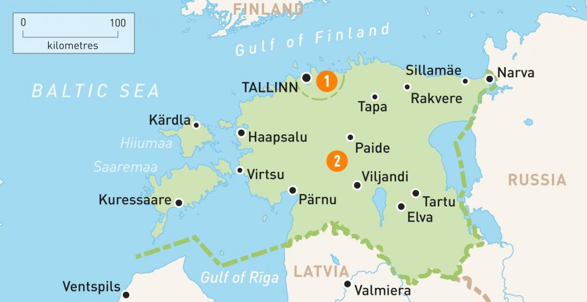 eine Karte von Estland