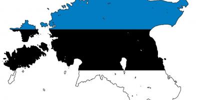 Karte von Estland-Flagge
