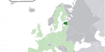 Estland auf der Karte von Europa