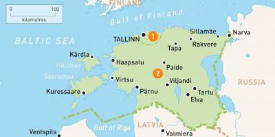 Eine Karte von Estland