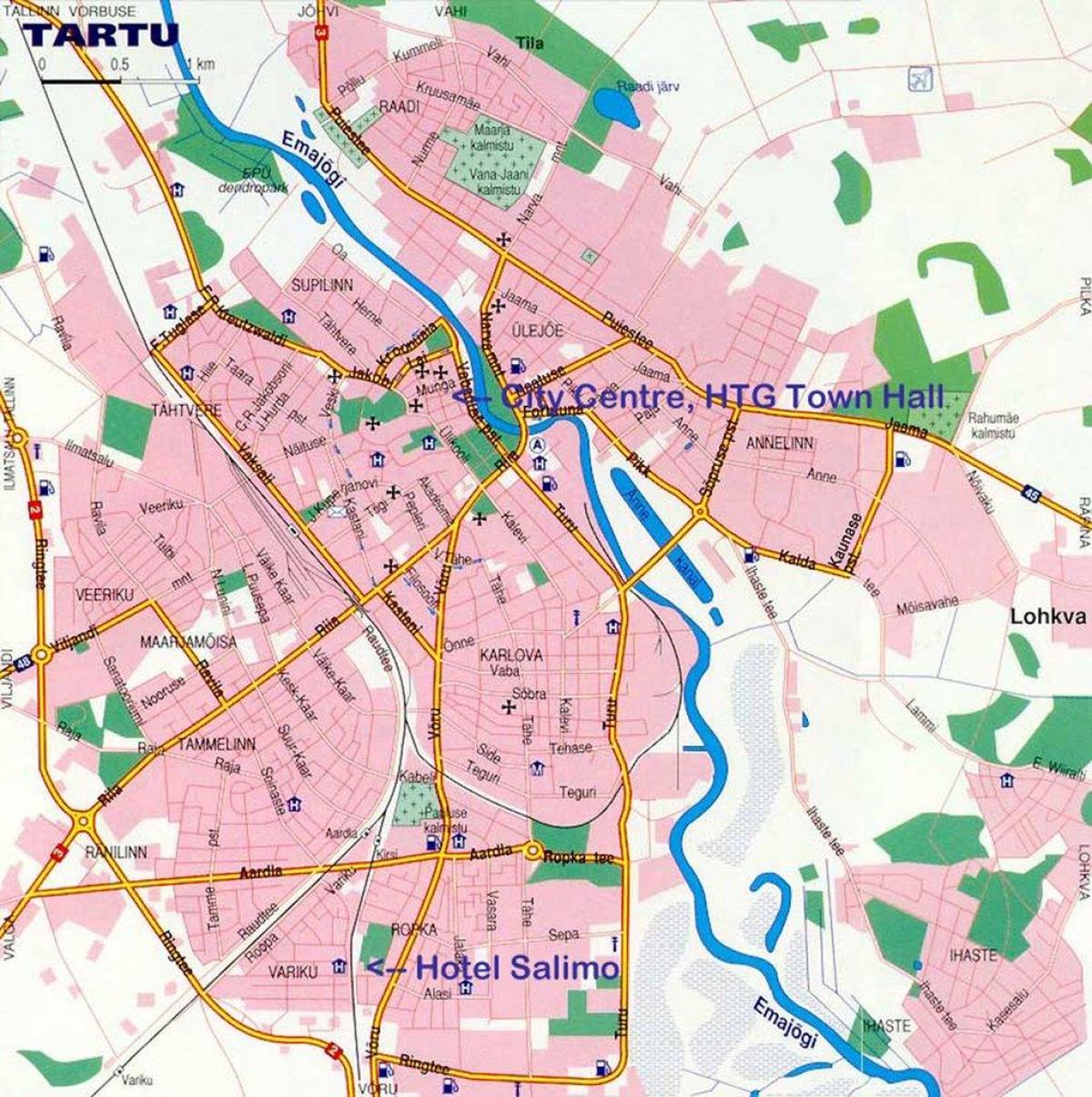 Karte von tartu, Estland
